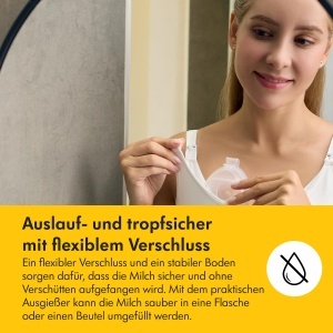 Pahare colectoare Medela InBra, 30 ml, design ergonomic, BPA-free - Img 4