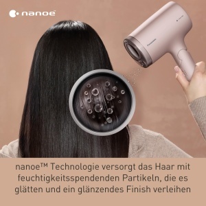 Panasonic EH-NA7M-P825 nanoetm Uscator de par pentru par stralucitor design pliabil uscare rapida duza de coafare 1600W roz - Img 3
