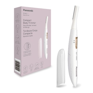 Panasonic ES-WR51 Aparat de tuns corp compact, Indepartator de par pentru femei, Aparat de ras pentru femei, Uscat, Functioneaza cu baterii (este necesar 1 x AAA), Capac de protectie, Perie de curatare, Alb