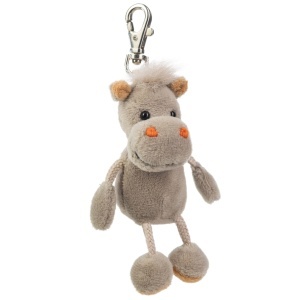 Panda Plush Anhanger Lola Schaffer 0261 10 cm Gri, cu Karabiner - Img 2