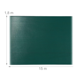 Panou de protectie pentru gard Relaxdays, HDPE, 1,8 x 15 m, verde - Img 4