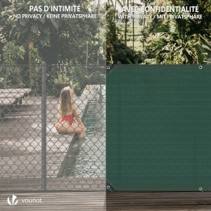 Panou de protectie VOUNOT 1.510m, HDPE 230gm, Verde, 95 umbrire - Img 6
