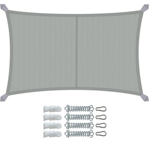 Panou de umbrire VOUNOT 3x5m, impermeabil, gri, pentru balcon si gradina