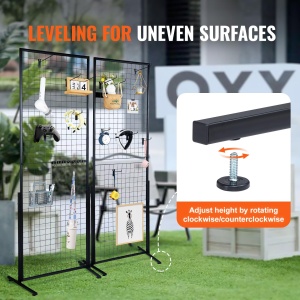 Panou Gitter pentru Prezentare VEVOR YD0024, 2 Buc, Design Compact, Capacitate 27 kg - Img 5