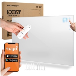 Panou Infrarosu Berdsen 800W WiFi - Control App, Alb