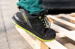 Pantofi de siguranta Goodyear SP1, marimea 36, material textil negru si verde - Img 3