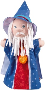 Papusa de mana HABA 301189 Magician 35 cm Albastru