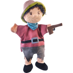 Papusa de mana HABA 306244 - Raufacator cu pistol din material textil, 30cm - Img 2