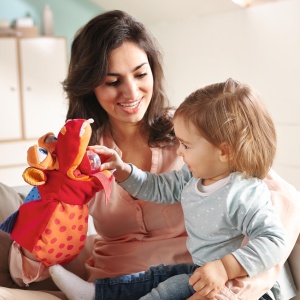 Papusa de mana HABA Allesfresser Monster 39 cm, cu ochi mobili si bila de plastic - Img 2