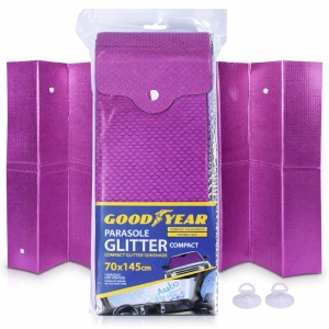 Parasolar Auto Goodyear 70 x 145 cm, Dobleface, Fuchsia, UV-Protectie - Img 2