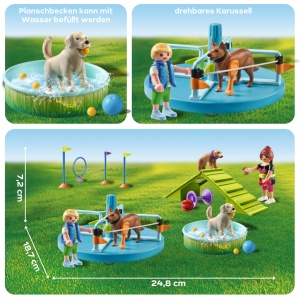 Parc pentru caini PLAYMOBIL 71745 Set de joaca pentru copii 4 ani - Img 4
