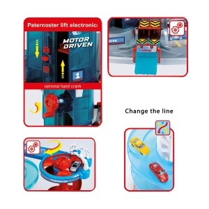 Parcare pentru Masini Theo Klein 2820 Bosch Car Service, cu Lumini si Sunete, 5 Etaje - Img 2
