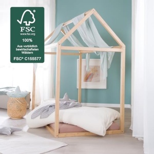 Pat Montessori Hausbett Roba 70 x 140 cm - Bambus FSC, Design Sigur - Img 11
