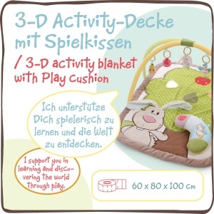 Patura Activitate NICI My First cu Perna de Joaca, 5 Figurine Detasabile, Culoare Fresca - Img 3