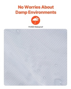 Patura de camping VEVOR SS-LYTJZ-02 impermeabila si rezistenta la vant 2x15m fleece gri deschis - Img 3