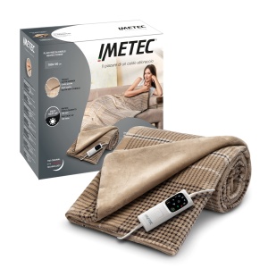 Patura electrica Imetec Adapto Elegance 180x140 cm 6 trepte de temperatura material catifelat lavabila