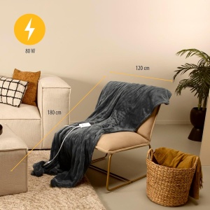 Patura electrica Tristar BW-4781, 180 x 120 cm, fleece, 10 setari temperatura - Img 2