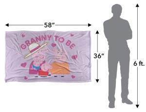 Patura moale Granny Pig, 91 x 147 cm, 100 poliester, usor de intretinut - Img 3