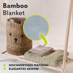 Patura pentru bebelusi Lionelo Bamboo, 100x75cm, 100 bumbac, antibacteriana - Img 4