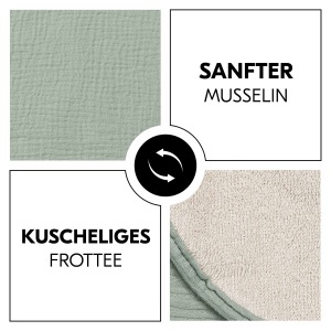 Patura pentru schimbat bebelusi Hauck Changing Mat Liner 2-in-1, Culoare Sage - Img 4