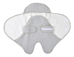 Paturica pentru bebelusi BEABA Babynomade Double Fleece, grialb, 0-6 luni, impermeabila si respirabila - Img 6