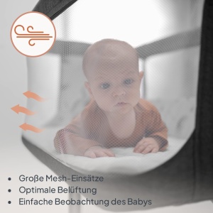Patut 3 in 1 Lionelo Aurora, pentru bebelusi pana la 9 kg, cu roti si inaltime ajustabila - Img 4
