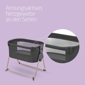 Patut Beistell Maxi-Cosi Tori 2-in-1, 0-6 luni, 5 inaltimi, compact, Beyond Graphite - Img 4