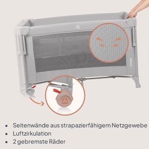 Patut de calatorie Lionelo Ellen 3 in 1, pentru copii de la 0 la 3 ani, cu 2 inaltimi - Img 7