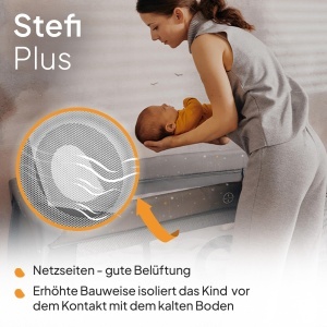 Patut de calatorie Lionelo Stefi Plus pentru copii, capacitate 15 kg, cu saltea ajustabila - Img 5