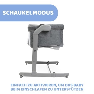 Patut pentru bebelusi Chicco Next2Me Magic Evo, 11 nivele de inaltime, cu mod leganare, culoare gri inchis - Img 3