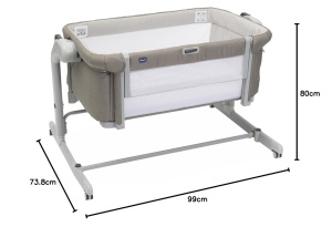 Patut pentru bebelusi Chicco Next2Me Magic Evo, bej, cu functie de balansare si inaltime ajustabila - Img 8