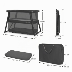 Patut pentru copii Kinderkraft SOFI Plus, 4 in 1, usor de transportat, alb - Img 8