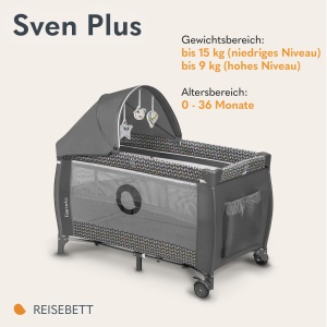 Patut pentru copii Lionelo Sven Plus 4 in 1, ajustabil pe 2 niveluri, design modern - Img 2