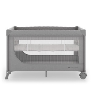 Patut pliabil Kinderkraft LEODY UP, 2-in-1, gri, cu 2 inaltimi
