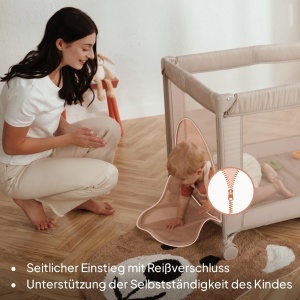 Patut pliabil Lionelo Amelie, 100,5 x 70,5 x 69 cm, 7 kg, cu saltea - Img 6