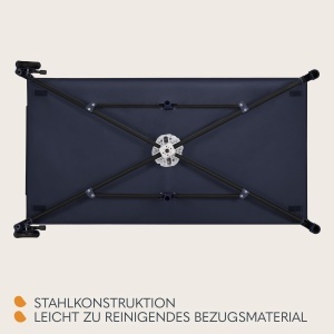 Patut pliabil Lionelo Jasmin Easy Fold pentru copii 2 nivele cu roti si acces lateral - Img 7
