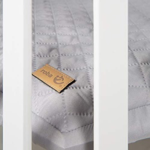 Patut pliabil pentru copii Roba Style 75x100 cm alb cu inaltime reglabila si roti - Img 11