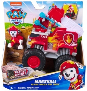 PAW Patrol Rescue Wheels Monstertruck Marshall Jucarie cu Proiectile si Figurina pentru Copii 3 - Img 3