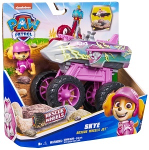 PAW Patrol Rescue Wheels Skye Monstertruck Jet-Modus cu Figurina pentru Copii 3 - Img 6