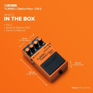 Pedala de efect BOSS DS-2 Turbo Distortion, sunete clasice, moduri turbo - Img 6