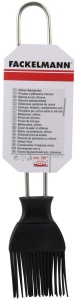 Pensa de copt Fackelmann cu maner din inox si perii din silicon, 20 cm, argintieneagra - Img 3