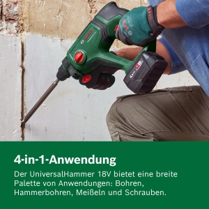 Perforator Bosch UniversalHammer 18V, 2,0 J, design ergonomic, SDS plus - Img 6