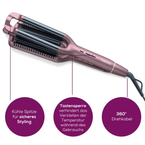 Perie Beurer HT 65 wave, pentru coafarea a 4 stiluri diferite de valuri, temperaturi de la 160-210degC pentru fiecare tip de par, acoperire ceramica-keratina pentru protejarea parului, oprire automata - Img 7