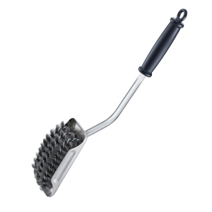 Perie de curatare pentru gratar ROSLE SlideX, inox, 47.5 cm, maner ergonomic - Img 1