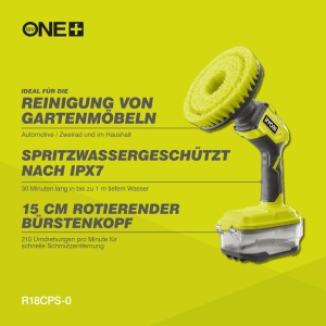 Perie de curatare RYOBI R18CPS-0, 18V, 15 cm, rotativa - Img 2