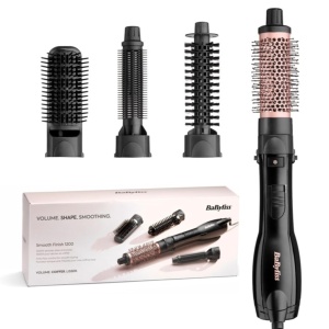 Perie de par BaByliss Smooth Finish 1200, 1200W, Ioni, NegruRoz