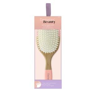 Perie de par Demeliss Beauty din lemn, cu peri nylon dublu - Img 4