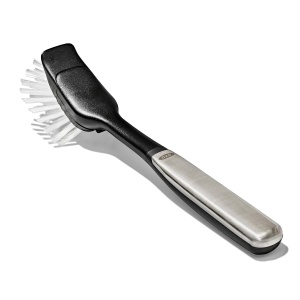 Perie de Spalat OXO cu Cap Intercambiabil, Nylon, Inox, Riscut