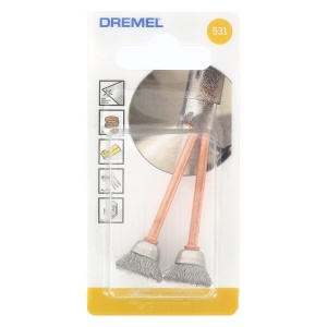 Perie din otel inoxidabil Dremel 531-02, 2 bucati, 1,27 cm - Img 4