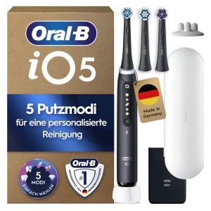 Perie electrica de dinti Oral-B iO Series 5, 5 programe, negru